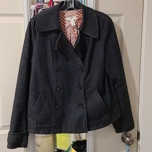 Ann Taylor denim pea coat